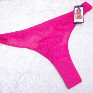 Oh La La Cheri Plus Size 2X Thong Hot Pink
